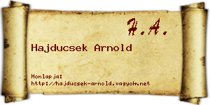 Hajducsek Arnold névjegykártya